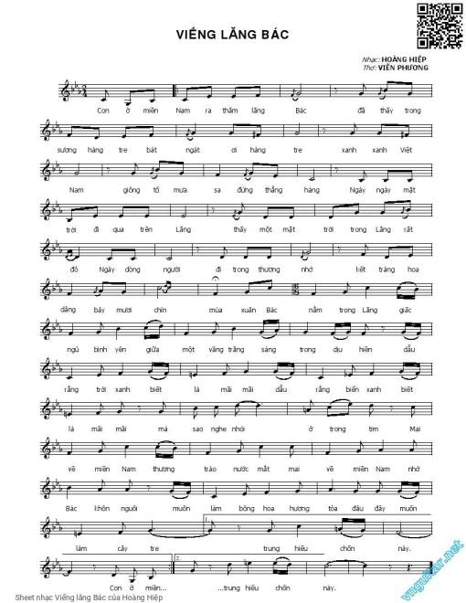 Sheet PDF of Viếng lăng Bác