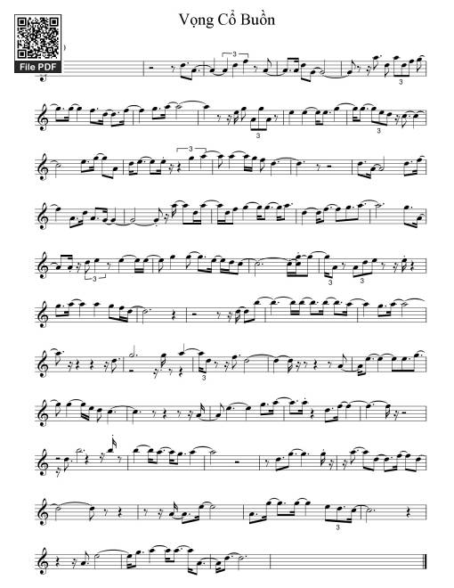 Sheet PDF of Vọng cổ buồn