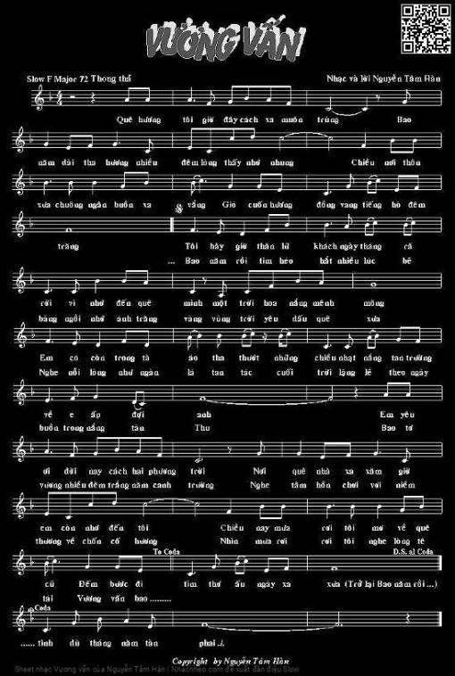 Sheet PDF of Vương vấn - Nguyễn Tâm Hàn