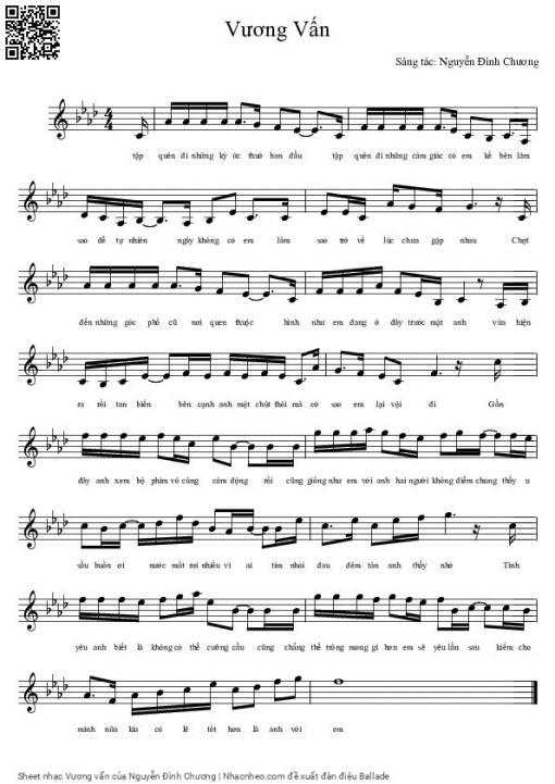 Sheet PDF of Vương vấn - Nguyễn Đình Chương