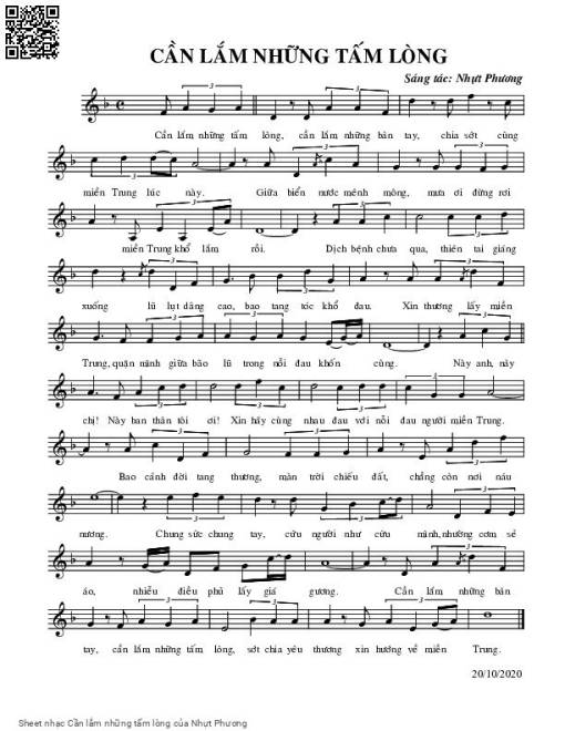 Sheet PDF of Cần lắm những tấm lòng