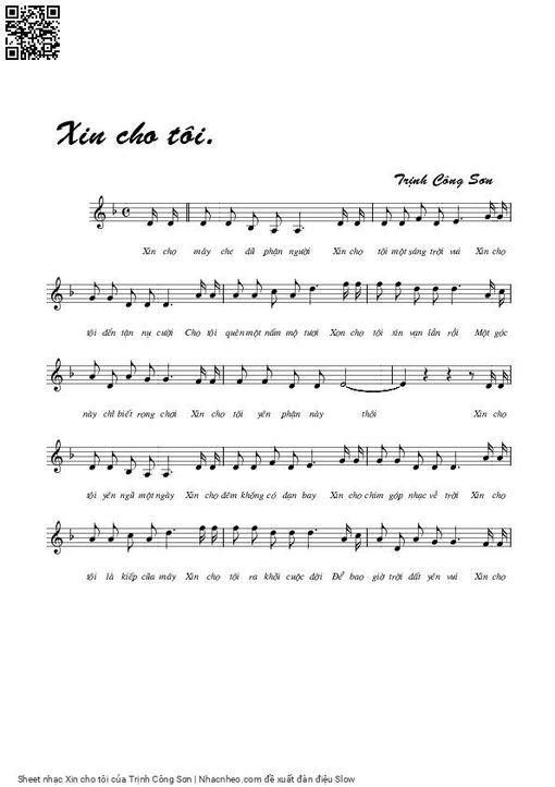 Xin cho tôi - Trịnh Công Sơn