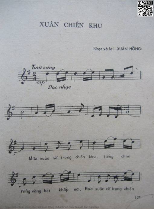 Sheet PDF of Xuân chiến khu