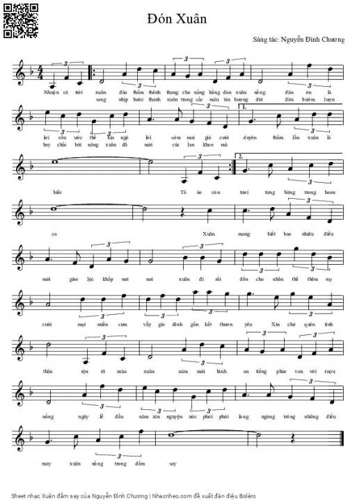 Sheet PDF of Xuân đắm say