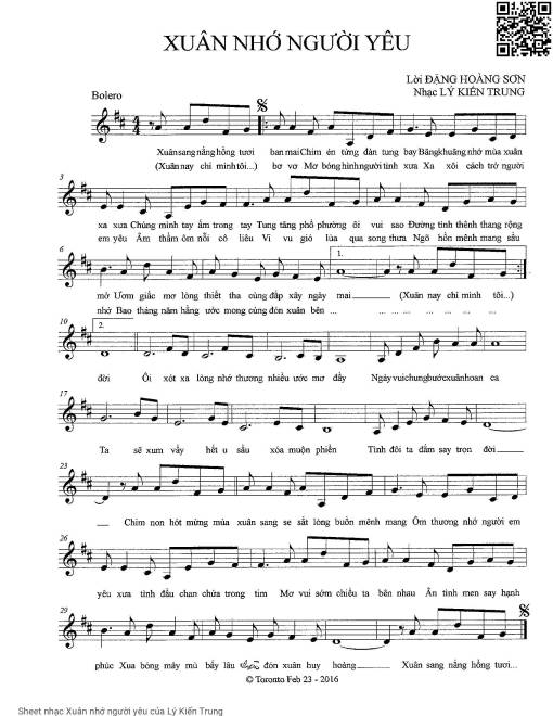 Xuân nhớ người yêu