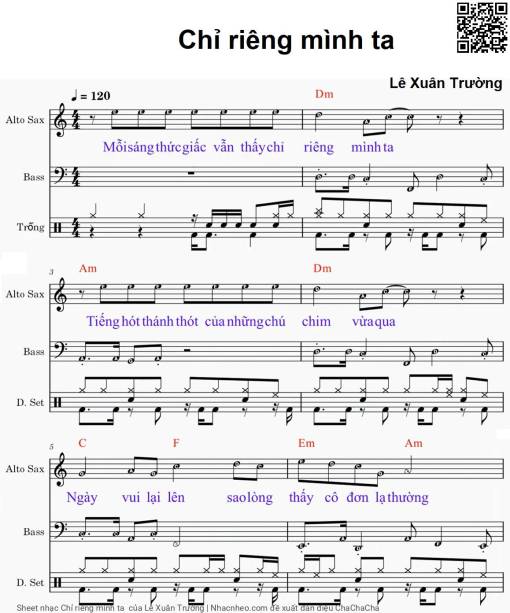 Sheet PDF of Chỉ riêng mình ta 