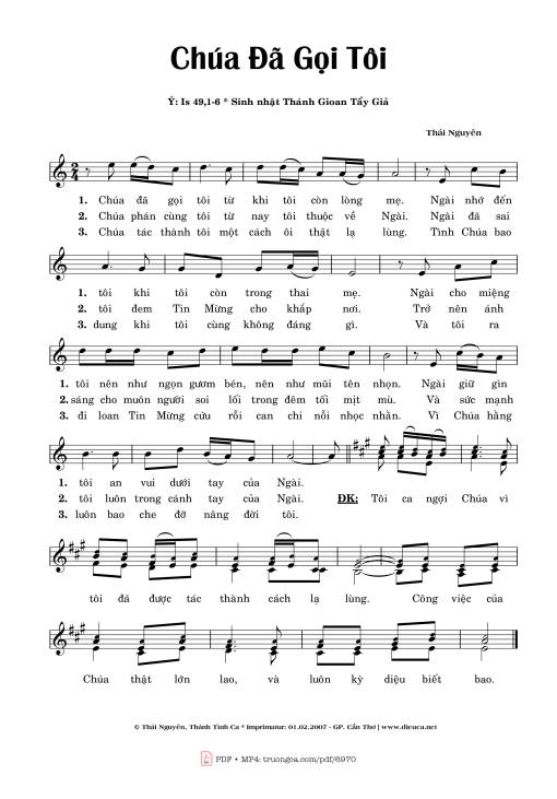 Chúa đã Gọi Tôi