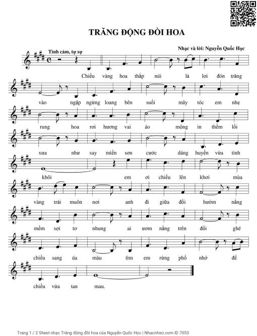 Trăng động đồi hoa