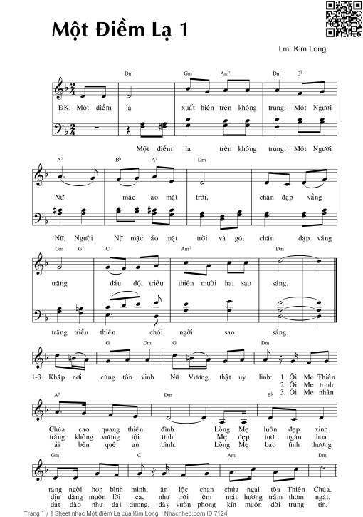 Sheet PDF of Một điềm Lạ