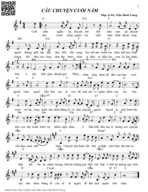 Sheet PDF of Câu chuyện cuối năm