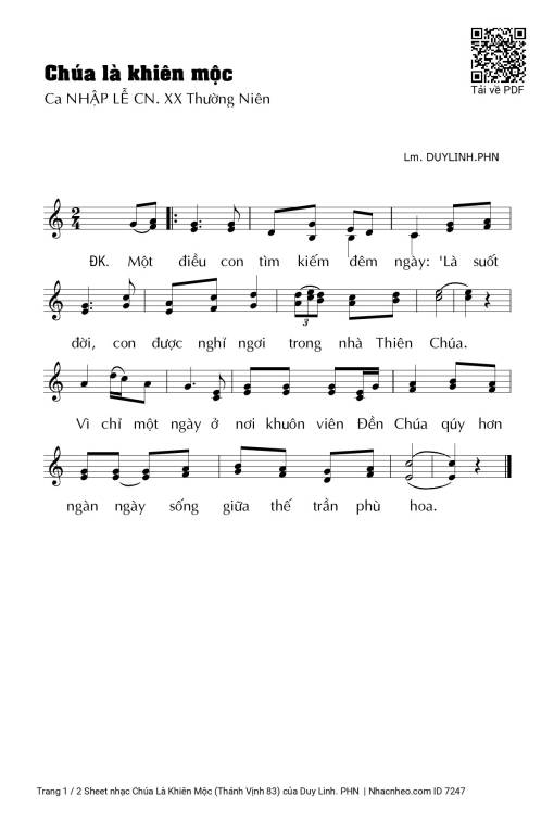 Chúa Là Khiên Mộc (Thánh Vịnh 83)