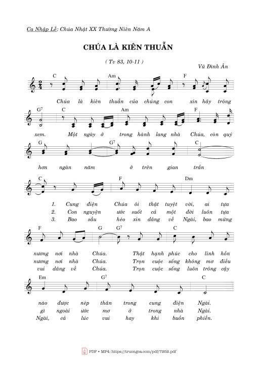 Lòng Tin Chúa (Thánh Vịnh 83)