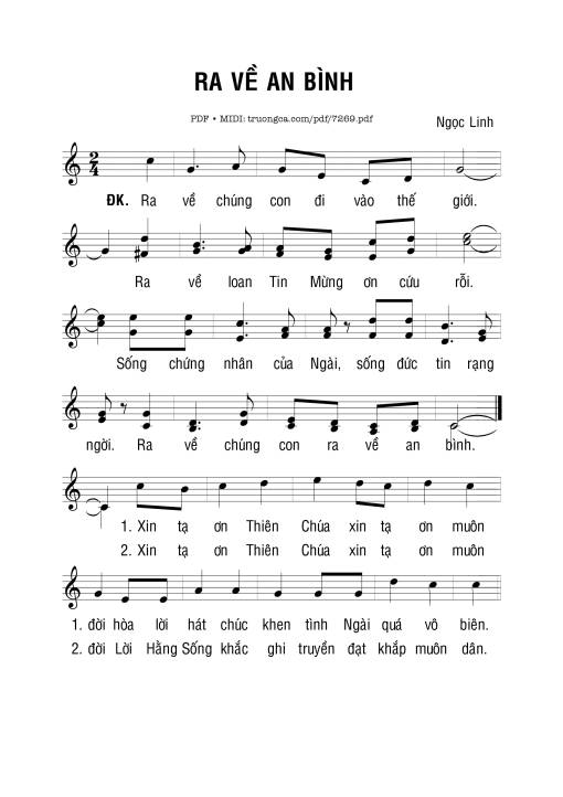 Ra Về An Bình - Ngọc Linh