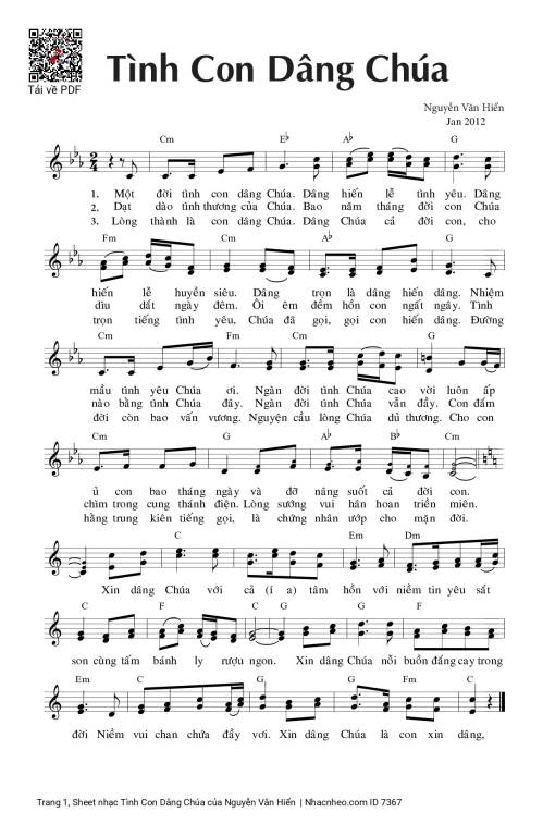 Tình Con Dâng Chúa