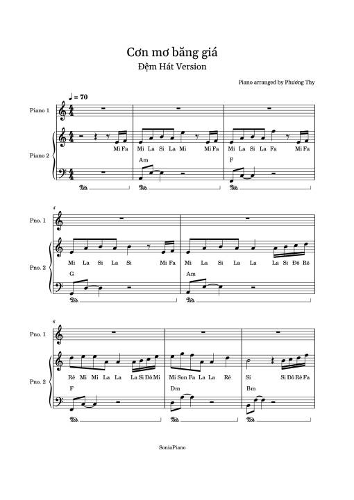 Cơn mưa băng giá Piano đệm hát