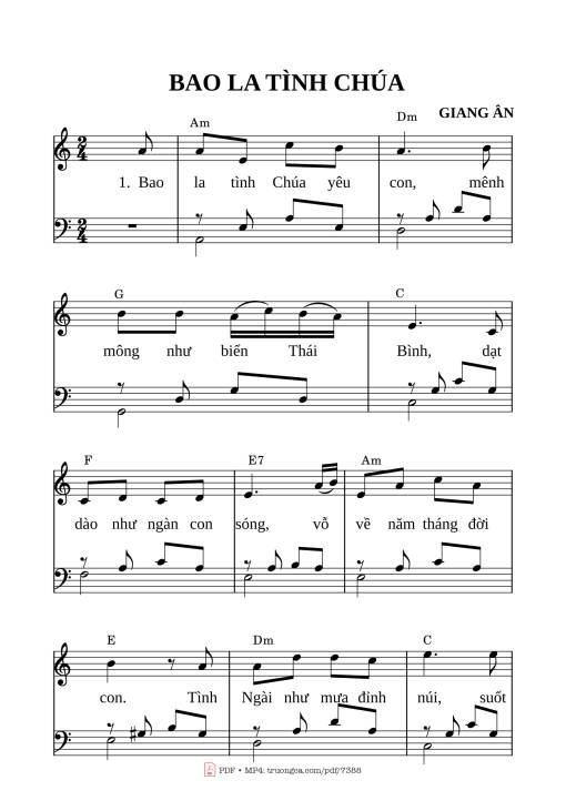 Bao la tình Chúa (Piano đệm hát)