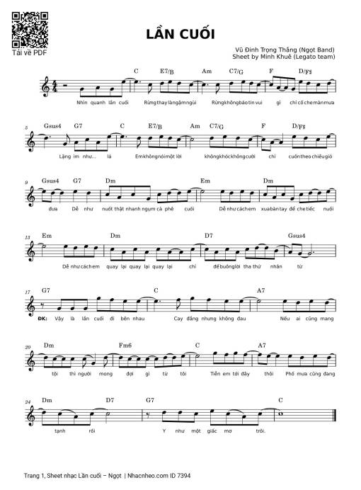 Lần cuối (đi bên em xót xa người ơi)