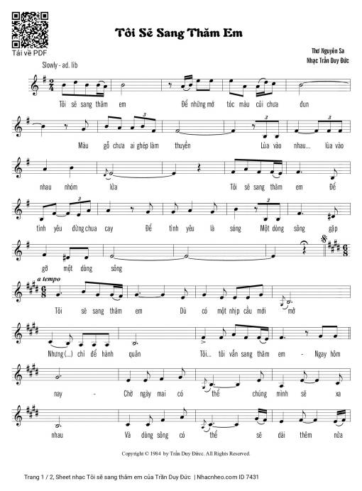 Tôi sẽ sang thăm em