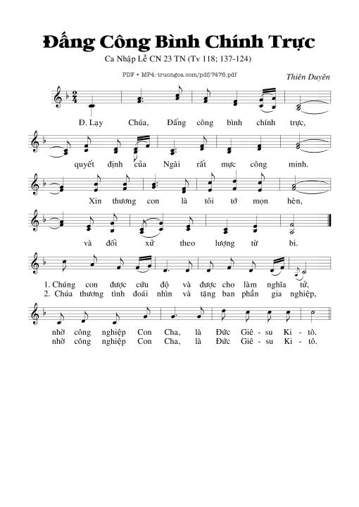 đấng Công Bình Chính Trực (Thánh Vịnh 118)