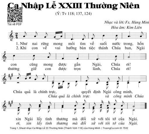 Ca Nhập Lễ 23 Thường Niên (Thánh Vịnh 118)