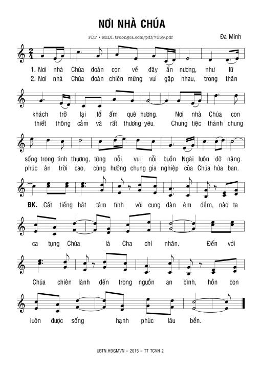 Sheet PDF of Nơi Nhà Chúa