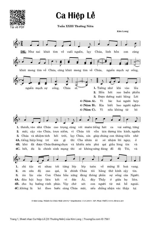 Ca Hiệp Lễ (23 Thường Niên)