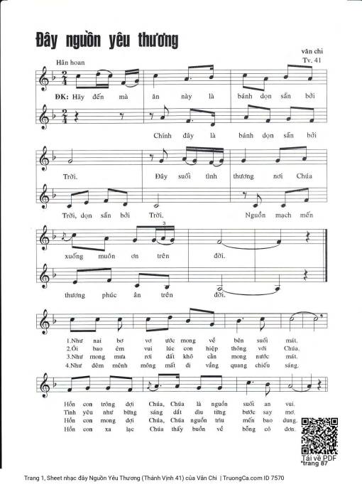 đây Nguồn Yêu Thương (Thánh Vịnh 41)