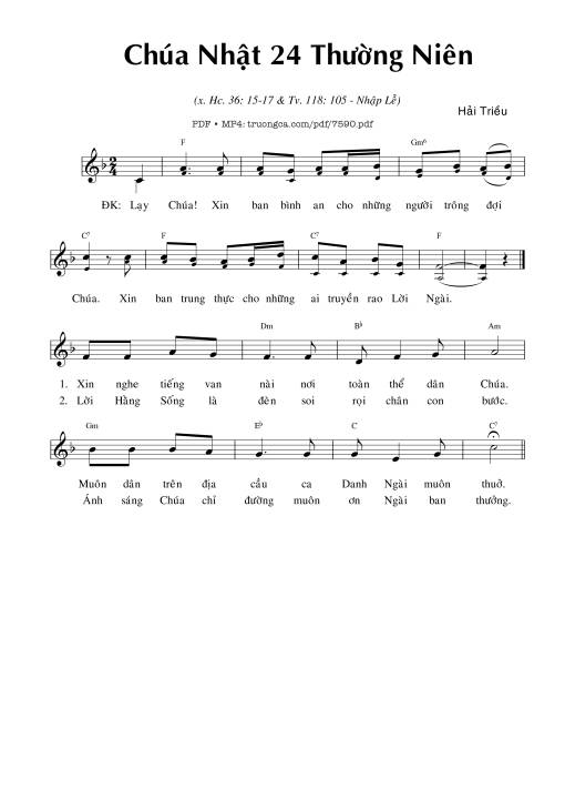 Chúa Nhật 24 Thường Niên (Thánh Vịnh 118)