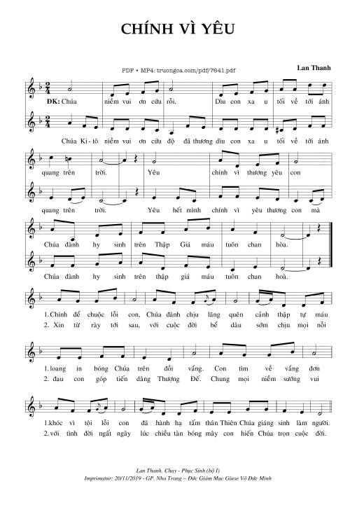 Chính Vì Yêu - Lan Thanh