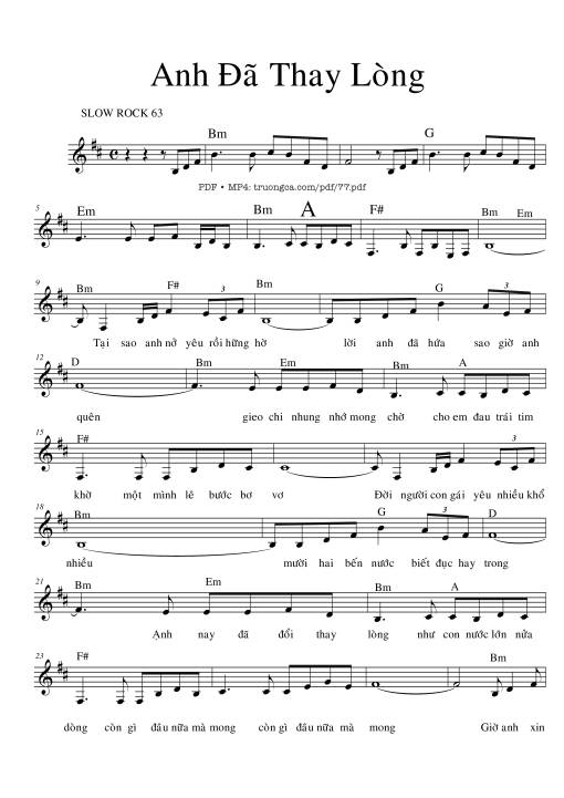 Anh đã thay lòng - Cao Nhật Minh