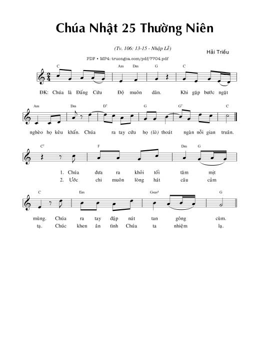 Chúa Nhật 25 Thường Niên (Thánh Vịnh 106)