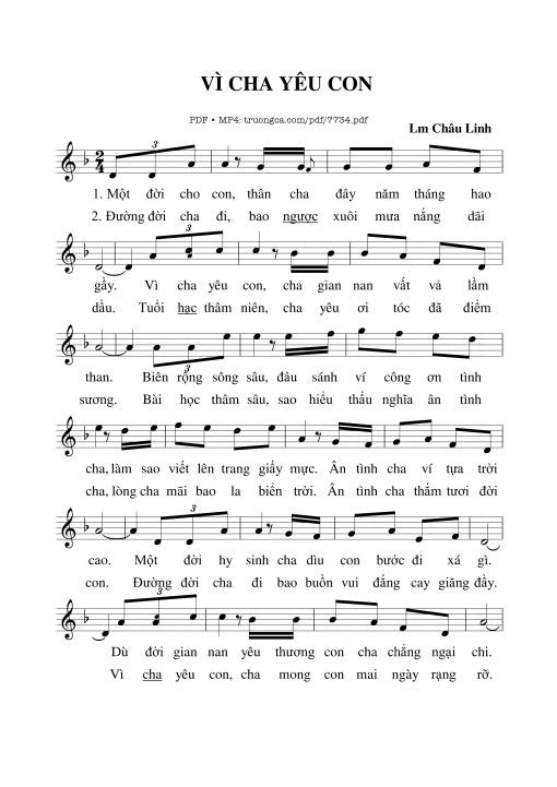 Vì Cha Yêu Con - Châu Linh