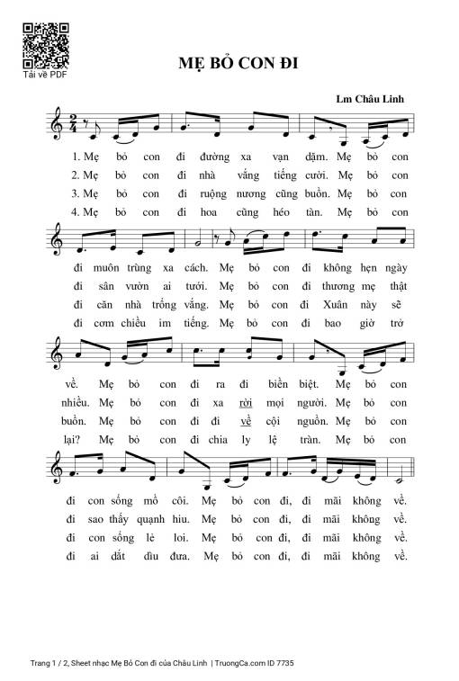 Mẹ Bỏ Con đi - Châu Linh