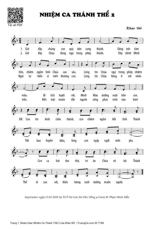 Nhiệm Ca Thánh Thể 2