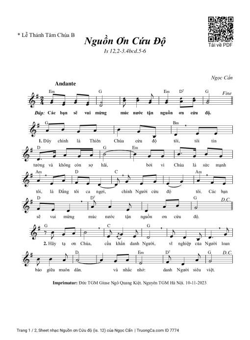 Nguồn ơn Cứu độ (is. 12)