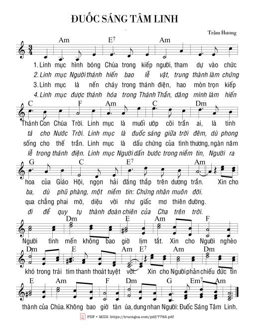 Sheet PDF of Đuốc Sáng Tâm Linh