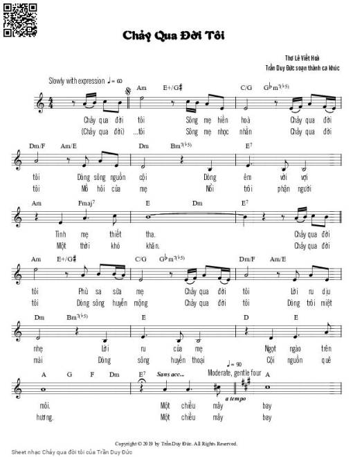 Sheet PDF of Chảy qua đời tôi