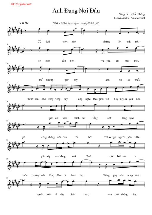 Anh đang nơi đâu