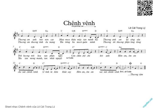 Sheet PDF of Chênh vênh - Lê Cát Trọng Lý