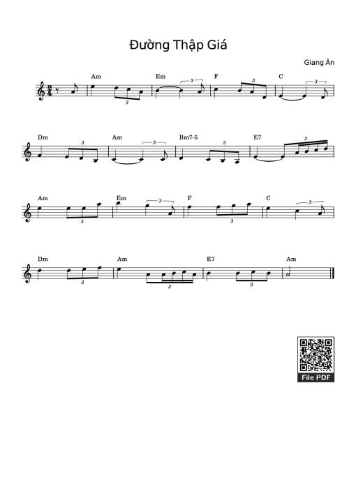 Sheet PDF of Đường Thập Giá (intro)