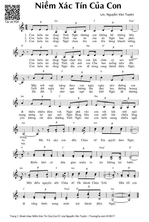 Niềm Xác Tín Của Con 01