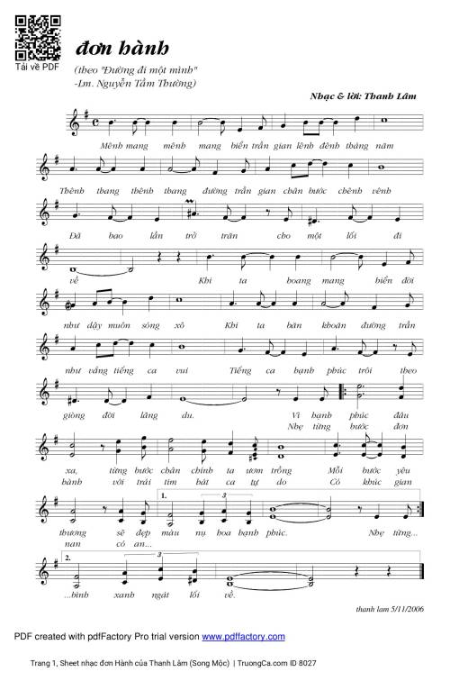 đơn Hành - Thanh Lâm (Song Mộc)