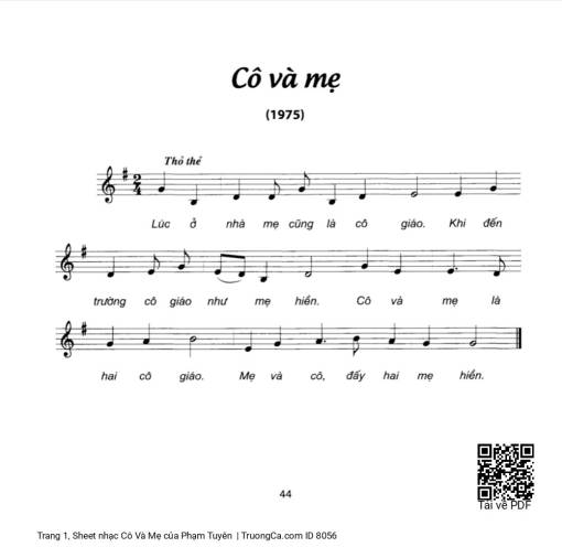 Cô Và Mẹ - Phạm Tuyên