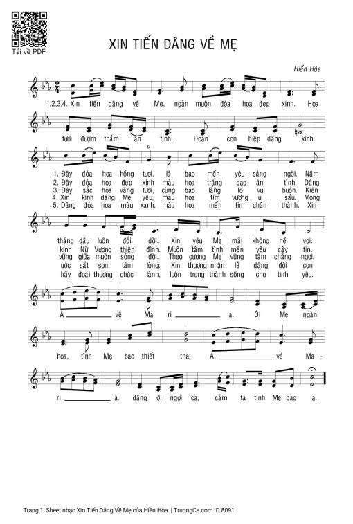 Xin Tiến Dâng Về Mẹ