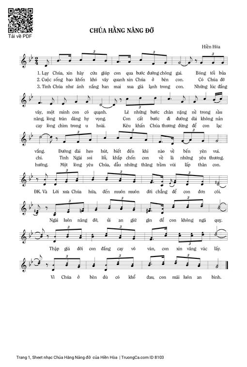 Sheet PDF of Chúa Hằng Nâng đỡ 