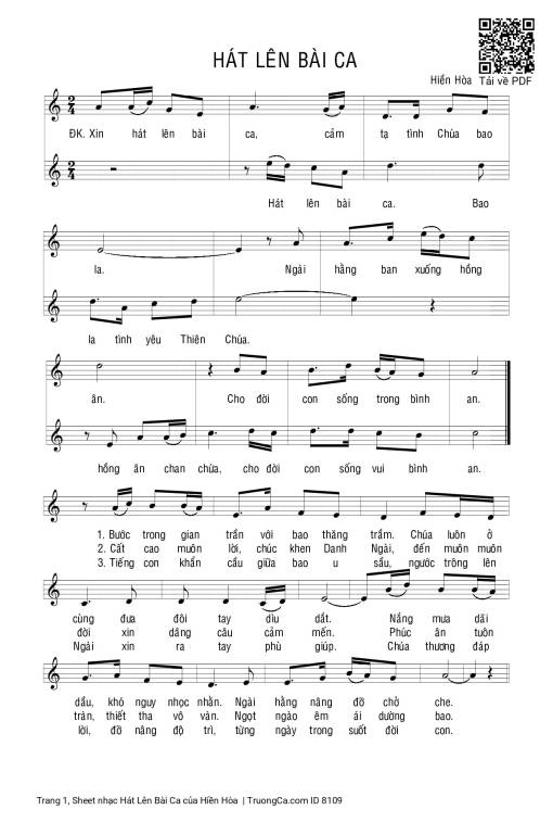 Sheet PDF of Hát Lên Bài Ca