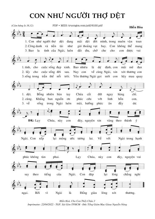 Con Như Người Thợ Dệt