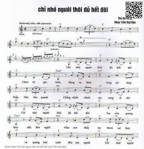 Sheet PDF of Chỉ nhớ người thôi đủ hết đời