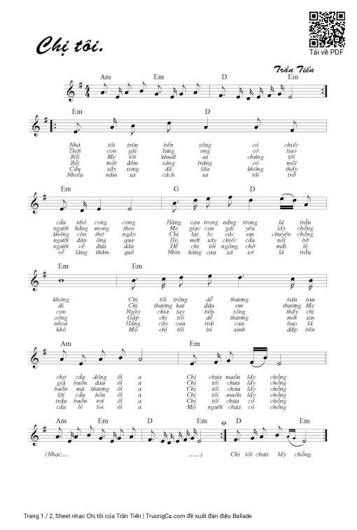 Chị tôi - Trần Tiến