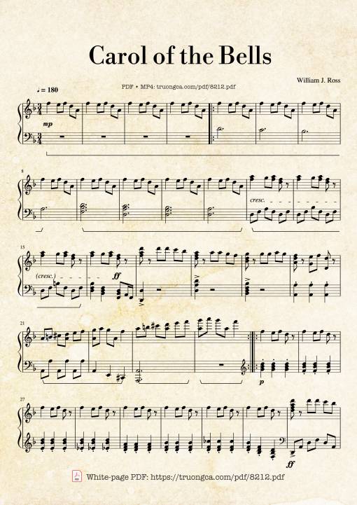 Carol of the Bells Piano